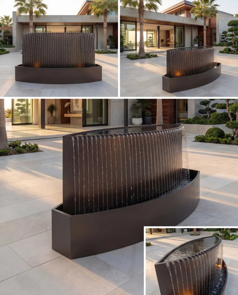 TKS Curved Architectural Rain Waterfall