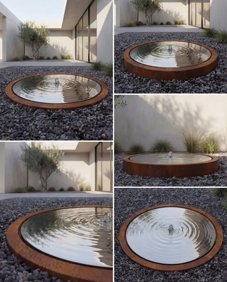 KOYS Corten Mirror Disc Architectural Water Element
