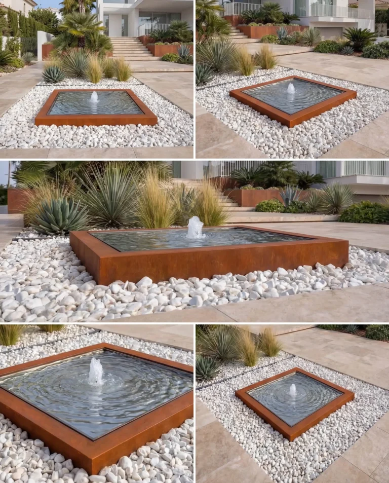 QMS Corten Square Infinity Architectural Ornamental Pool