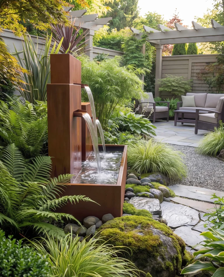 CW300 Corten Three-Step Waterfall For Large Gardens