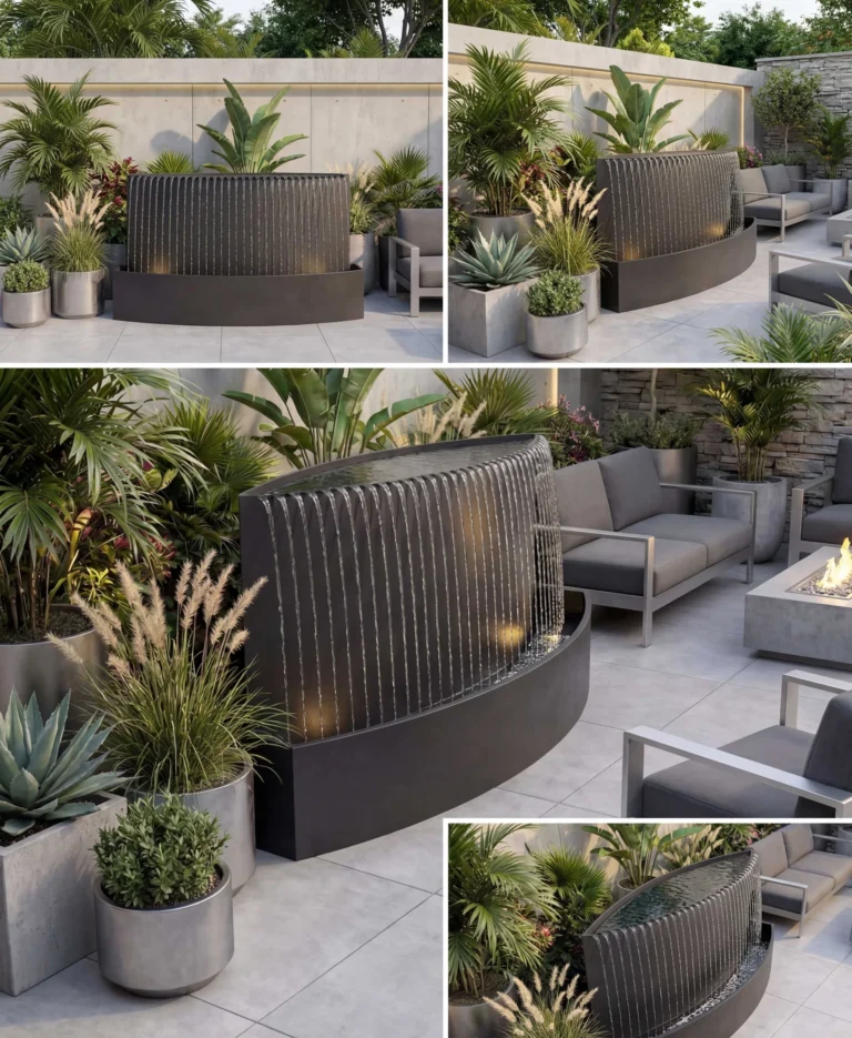 TKS Curved Architectural Rain Waterfall