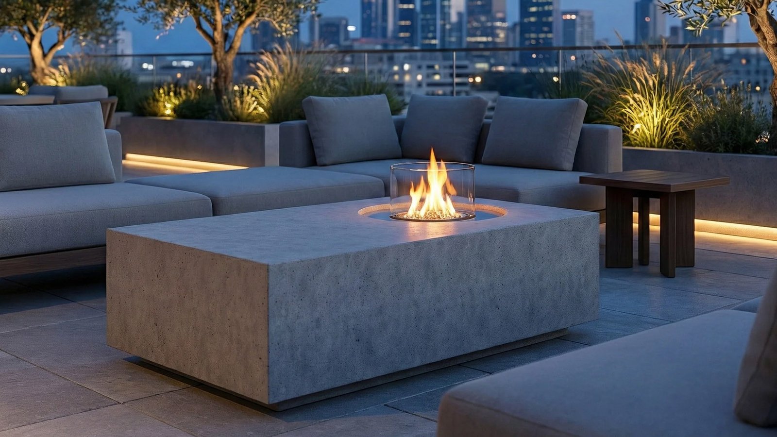 Fire Pit me Bioetanol prej Betoni Image