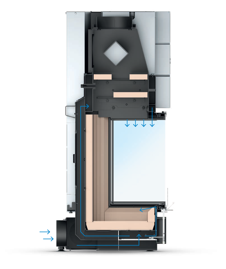 Hoxter firebox air-ducting diagram