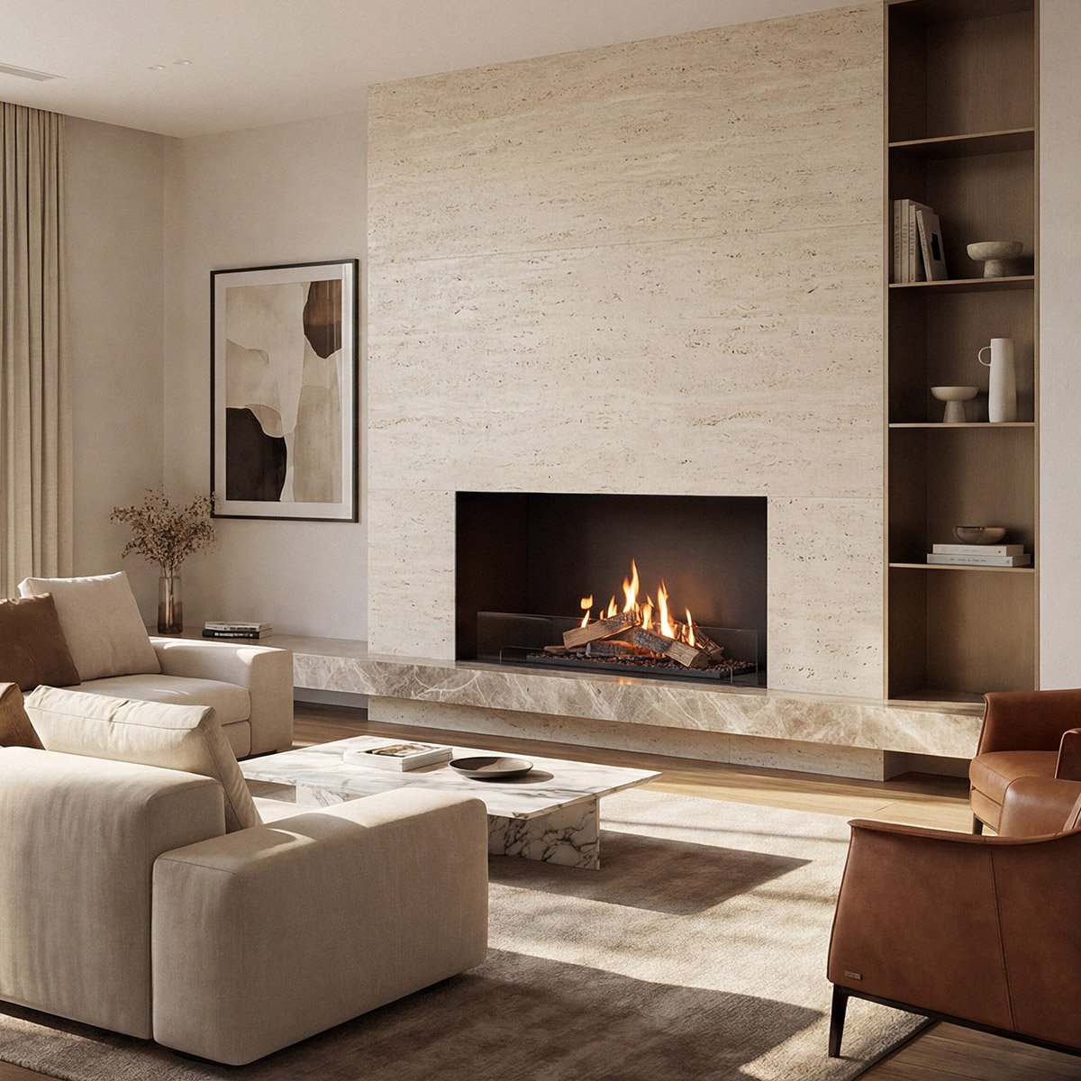 Flogs Fireplace Arrangement 4